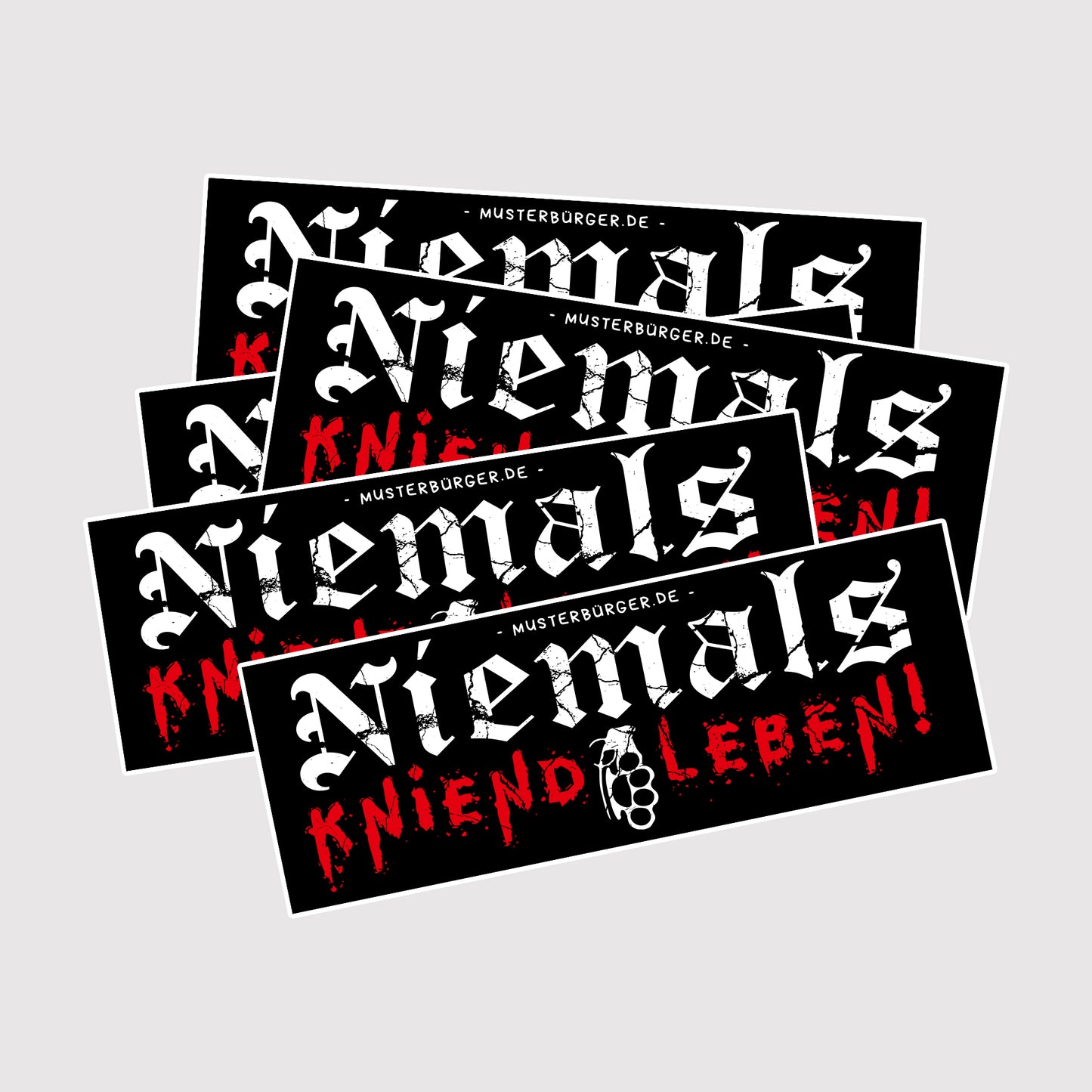 Niemals kniend leben! | Aufkleber